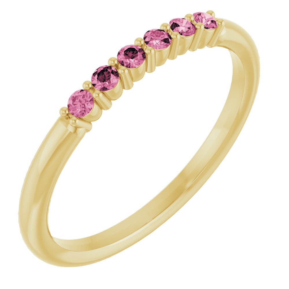 pink diamond stacking ring