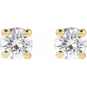 Round 4-Prong Stud Earrings