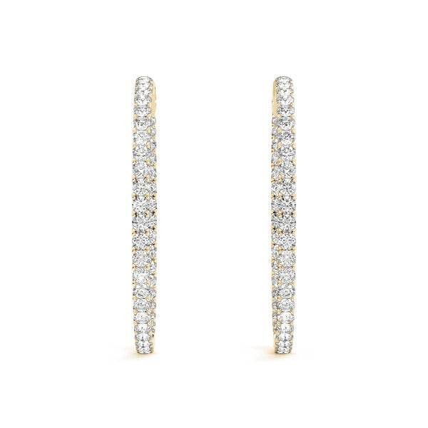 Prong Set Hoop Earring - 24mm