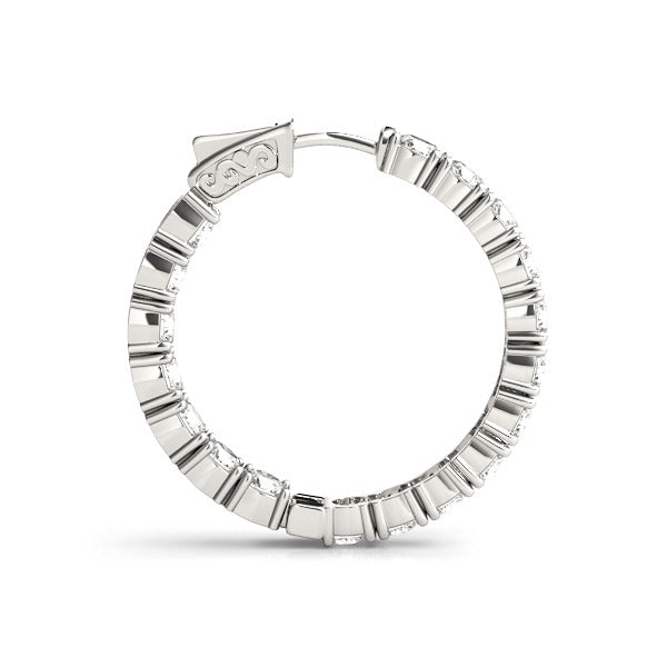 diamond hoop earring