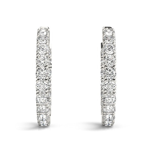 Prong Set Hoop Earring - 22mm