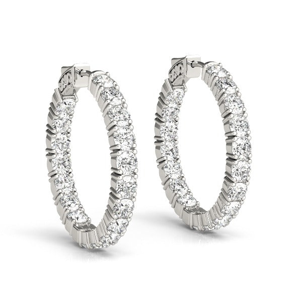 diamond hoop earrings