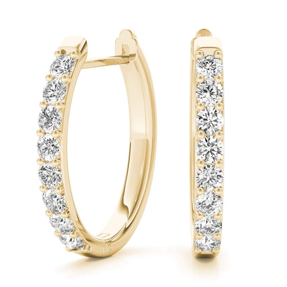 diamond hoop earring