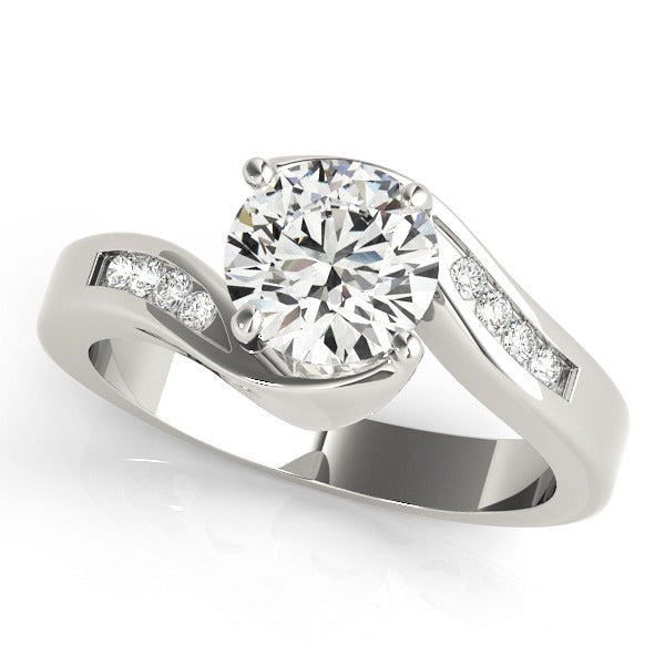 Solitaire and Bypass Engagement Ring
