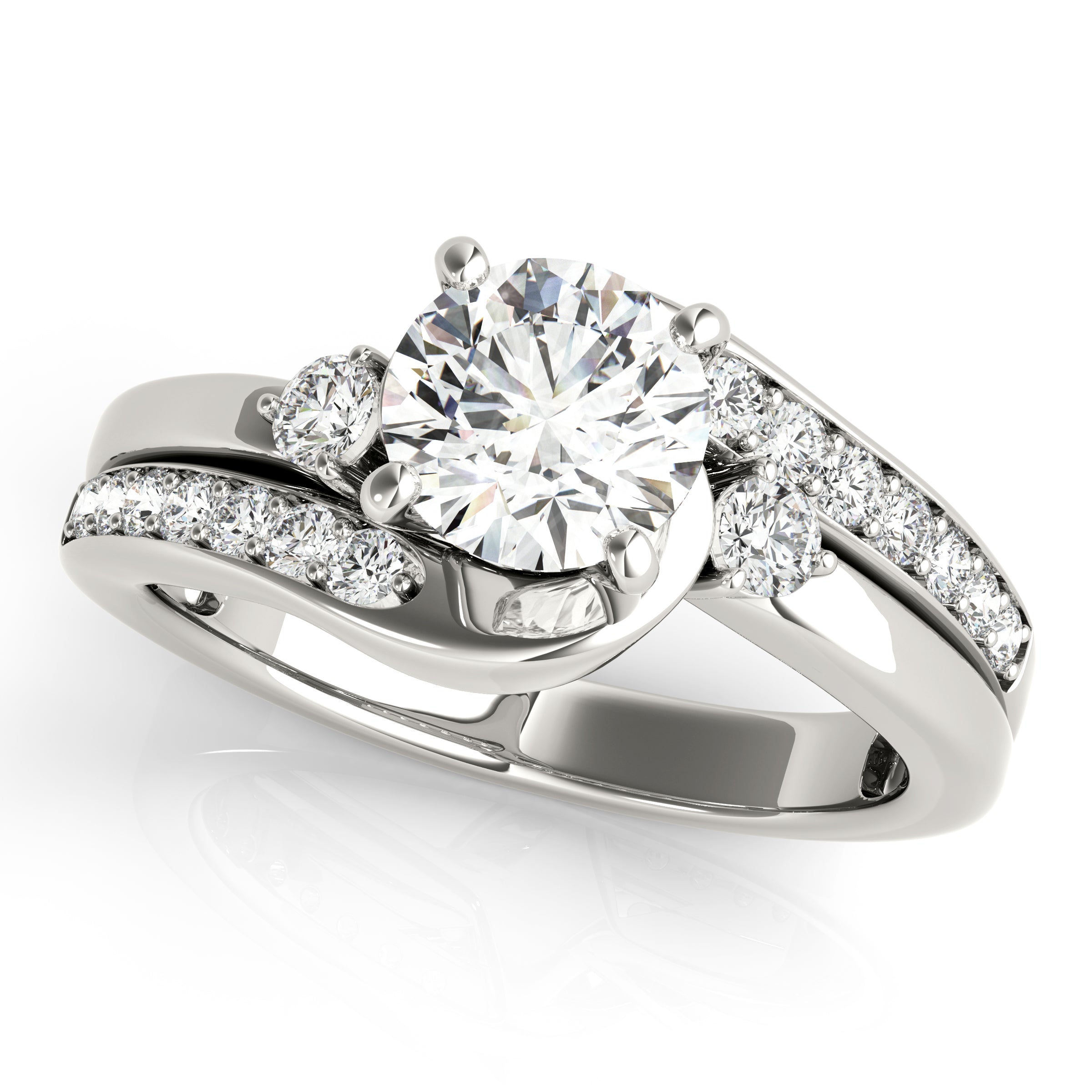 Solitaire and Channel Set Ring