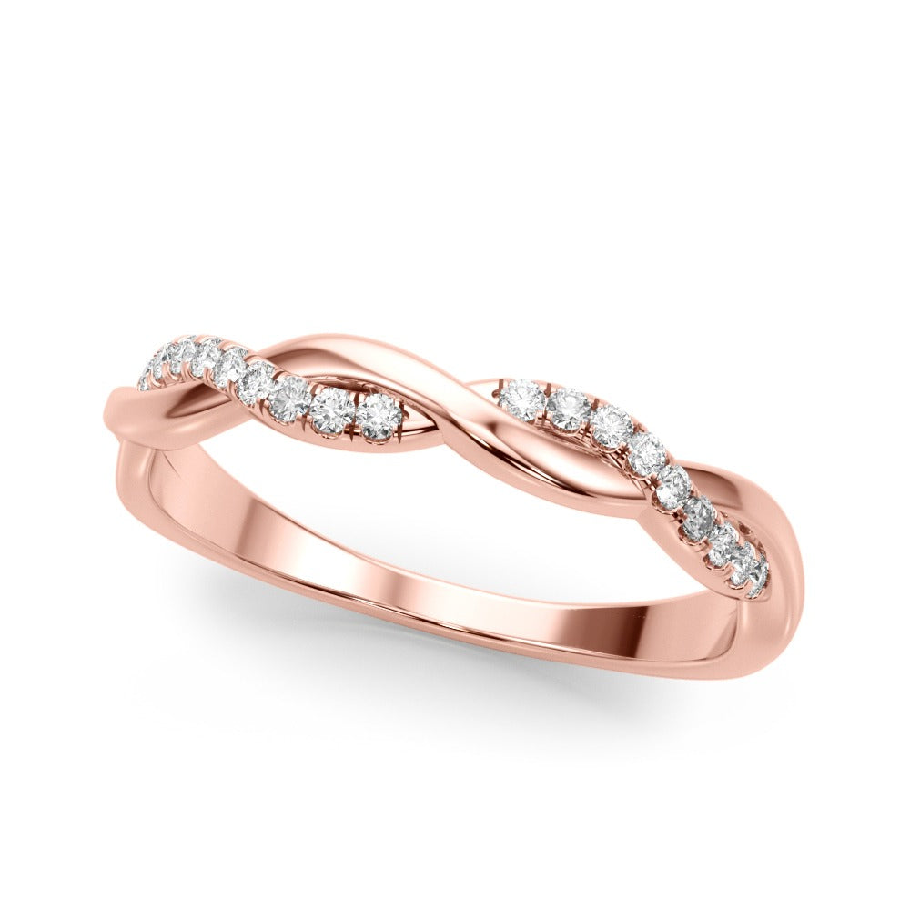 Twisted Band Diamond Ring