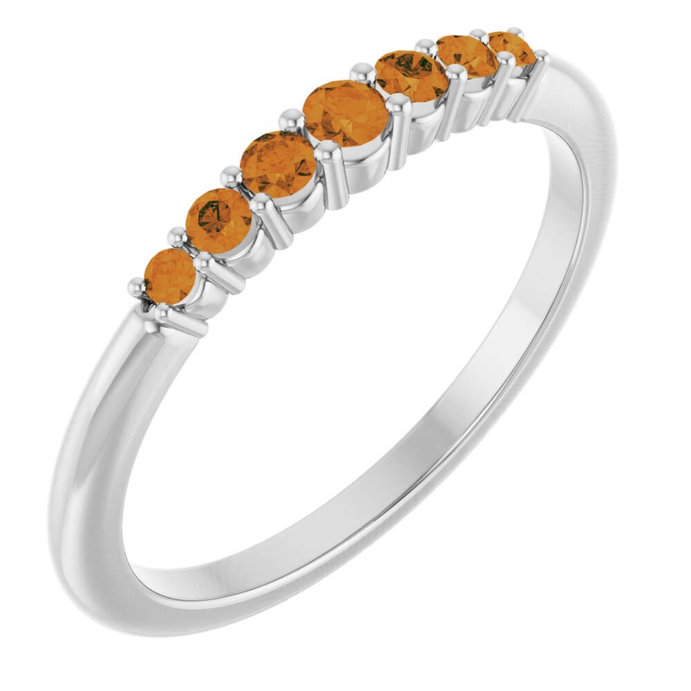 Natural Citrine Stackable Ring