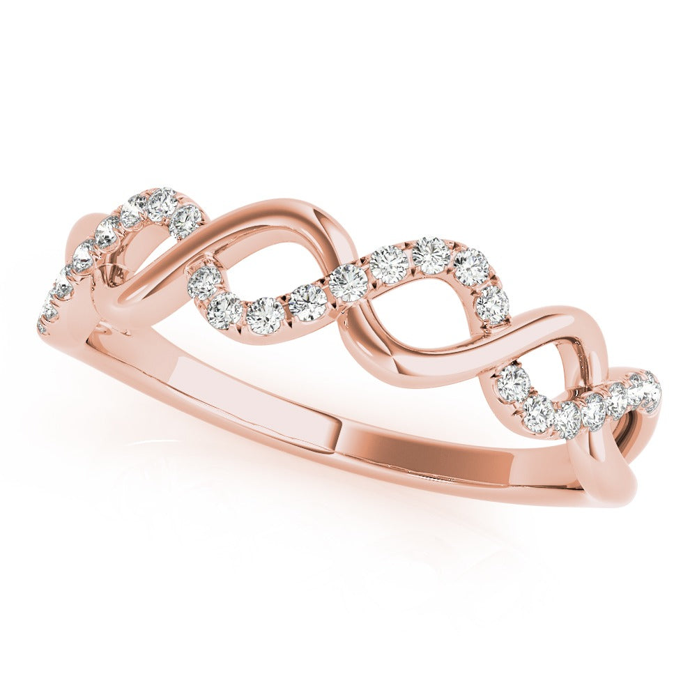 twisted diamond and gold ring