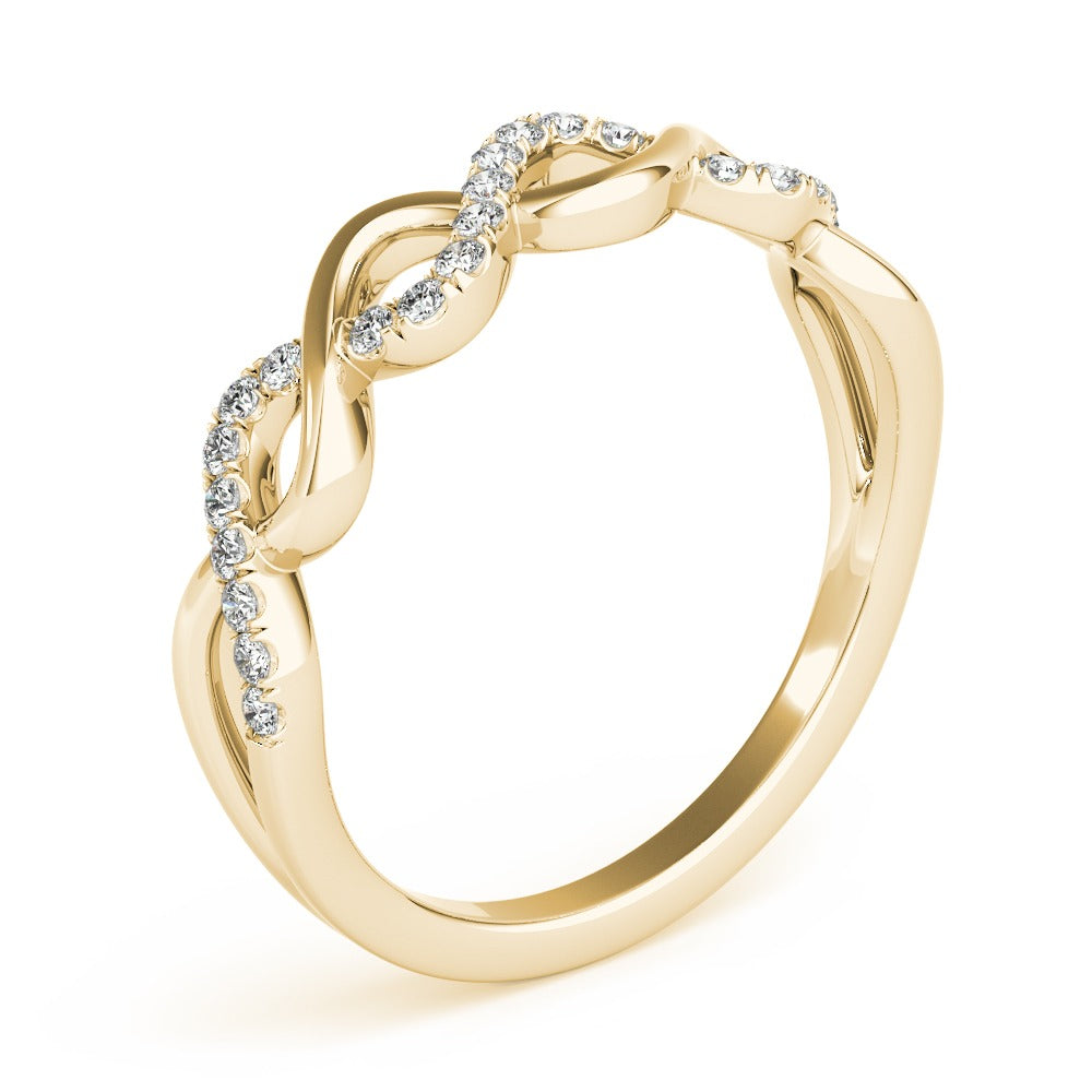 twisted diamond and gold ring