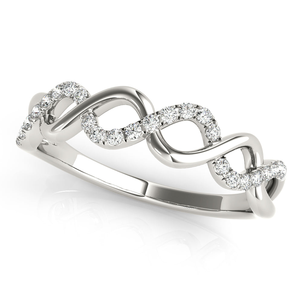 twisted diamond and gold ring