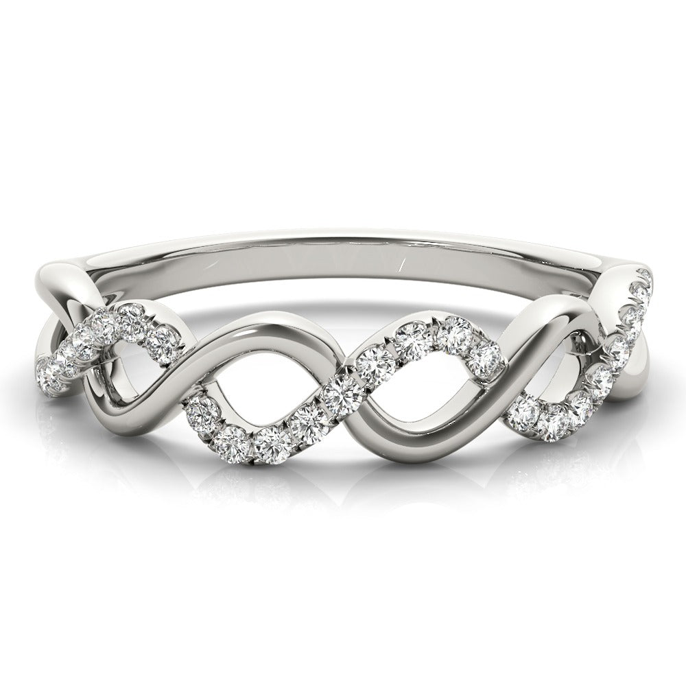 twisted diamond and gold ring
