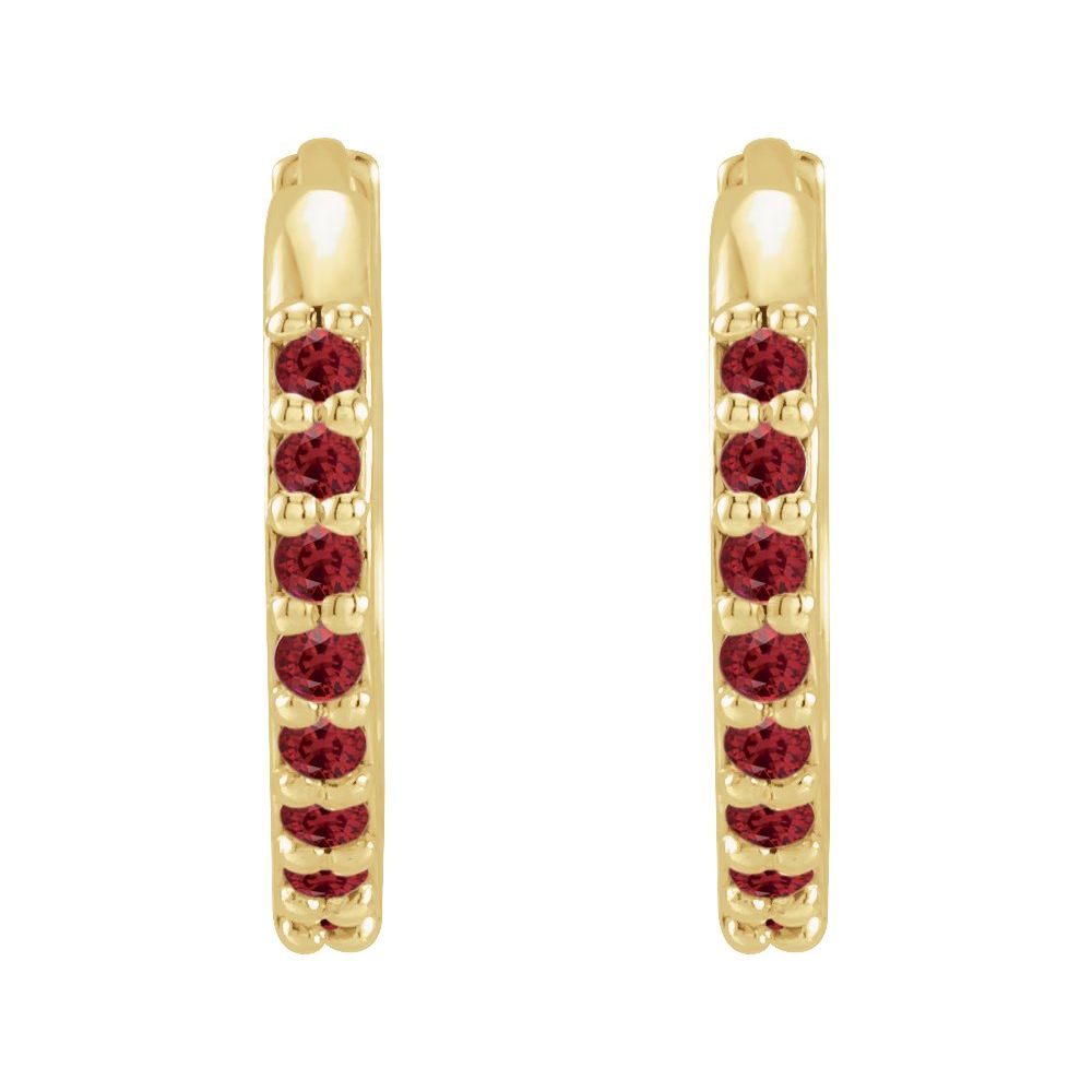 Ruby Huggie Earrings