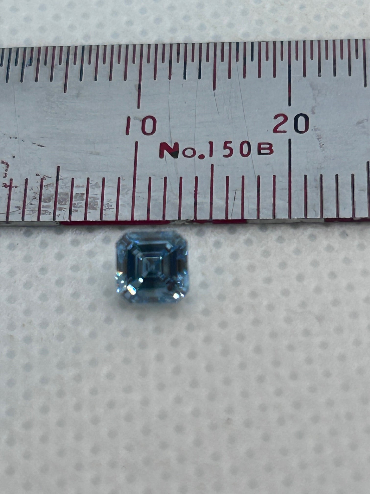 Blue Square Emerald Cut Lab Grown Diamond - One in Stock