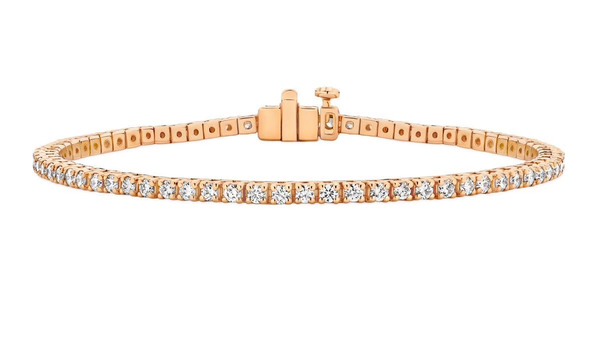 rose gold tennis bracelet