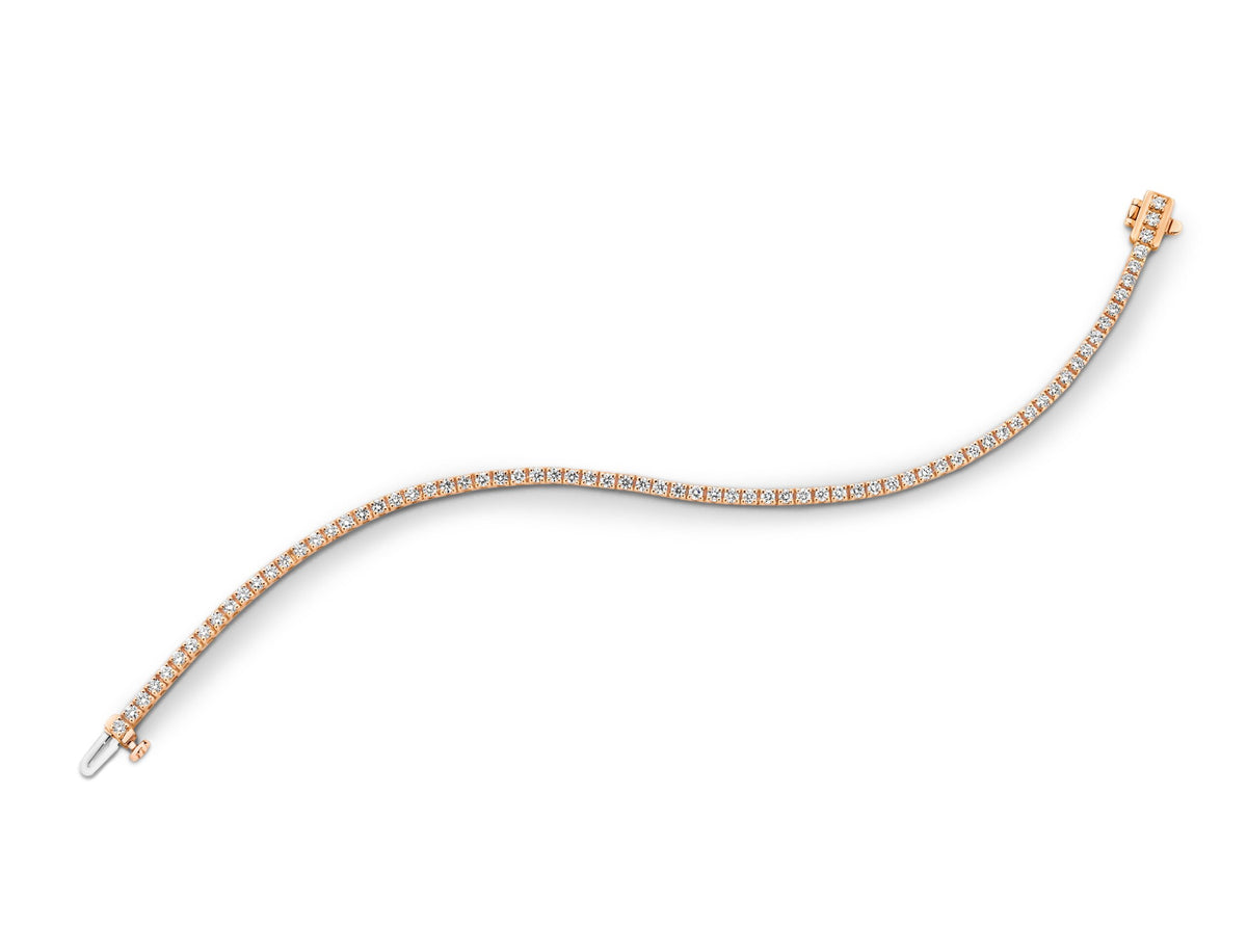 rose gold tennis bracelet