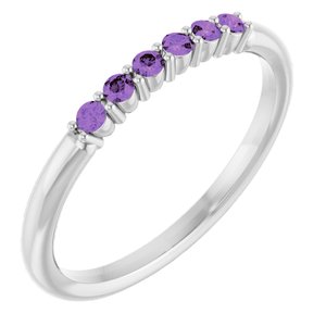 Natural Amethyst Stackable Ring