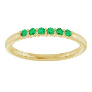 Natural Emerald Stackable Ring