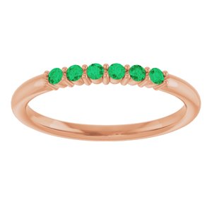 Natural Emerald Stackable Ring