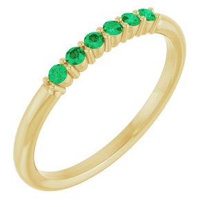 Natural Emerald Stackable Ring