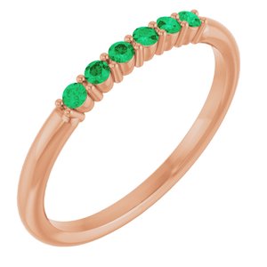 Natural Emerald Stackable Ring