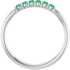Natural Emerald Stackable Ring