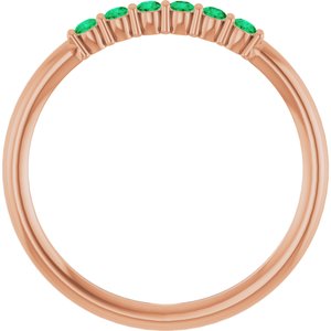 Natural Emerald Stackable Ring