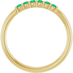 Natural Emerald Stackable Ring