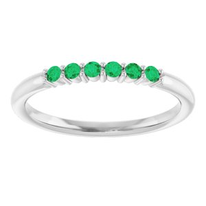 Natural Emerald Stackable Ring