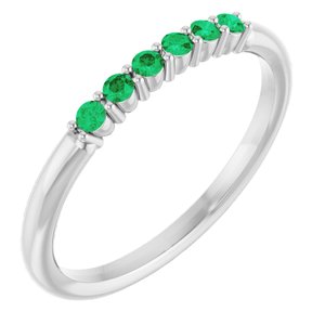 Natural Emerald Stackable Ring