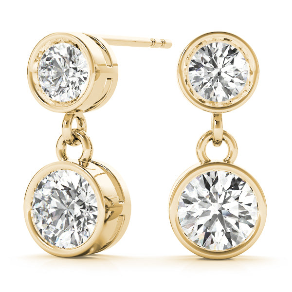 Two Stone Drop Earrings