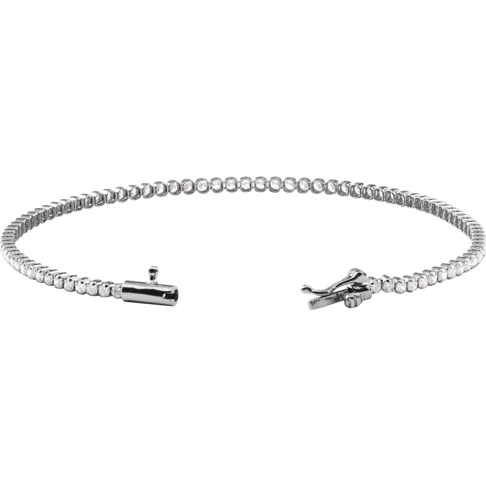 White gold and diamond tennis bracelet
